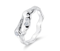 Unique Designed CZ Stone Silver Ring NSR-4056